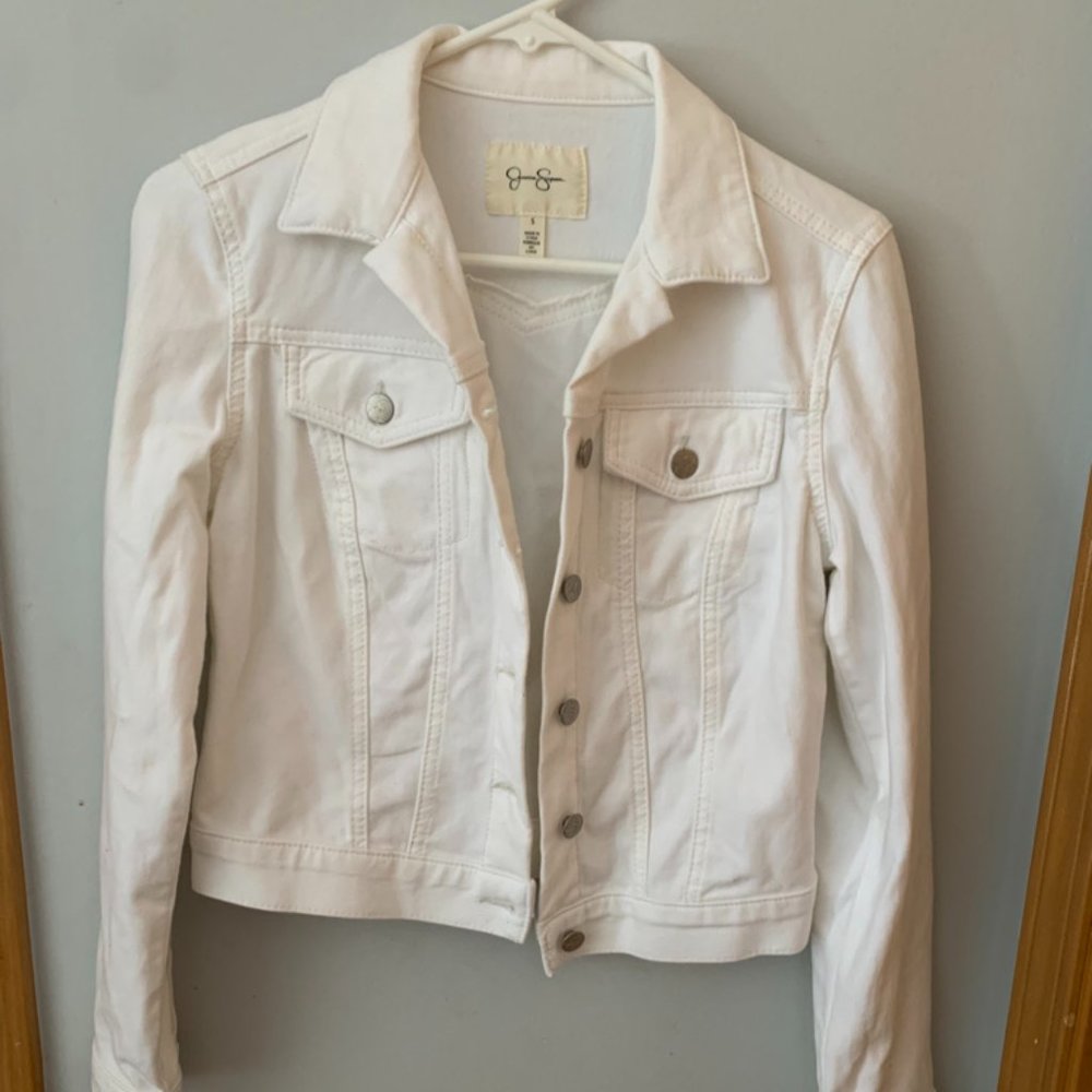 White jean jacket